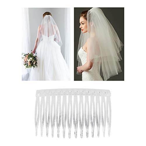 Lawie FSP0663 20 Pack Clear Small Plastic Hair Side Comb thumb #1
