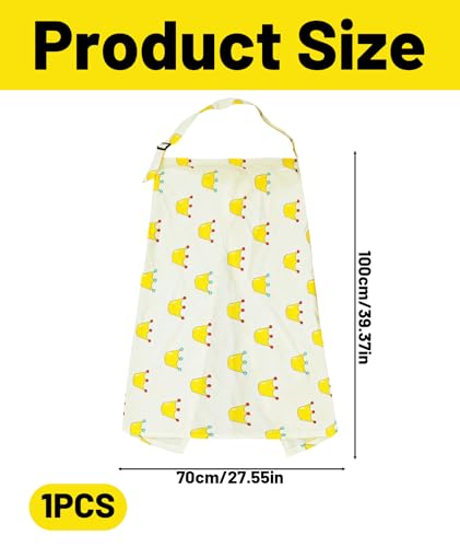 Image of 1pas nursing cover for breastfeeding, feeding covers for nursing mom，feeding cover，Nursing Cover for Breastfeeding, Feeding Apron for Mom, Breathable Cotton Feeding Cover, Adjustable Nursing Scarf for Mothers, Lightweight Feeding Shawl Breastfeeding Mother