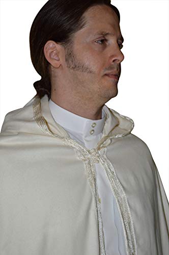 Moroccan Men Poncho Hooded Cape Wool Cardigan Open Front Elegant Wrap4