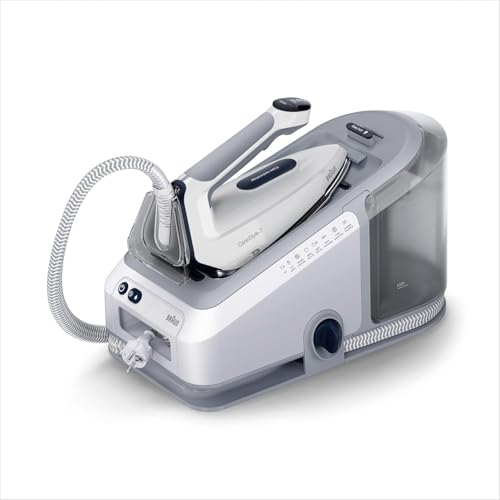 Braun Centrale Vapeur CareStyle 7 Pro IS7266GY, Semelle avec revetement FreeGlide 3D, iCare, iMode, Repassage Vertical, Vapeur 510 g/min, Réservoir Amovible 2L, 2700W, Gris