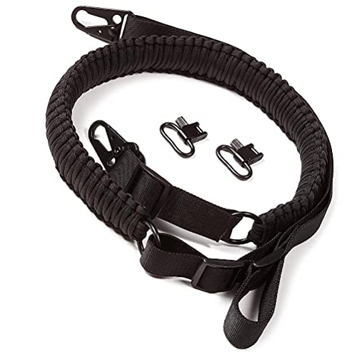 Dan&Dre Gewehrriemen 550 Paracord 2 Point Gun Slings für Gewehre Schrotflinten Armbrust Airsoft Einstellbar Slings Verstellbarer Nylongurt mit 2 QD-Schnallen Multifunktionsgurt Cover