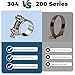 MOUMOUTEN T Bolt Hose Clamp,5 Pack 304 Stainless Steel Heavy Duty European Style Exhaust Pipe Adjustable Clamp for Automotive Marine HVAC Industrial Pipes