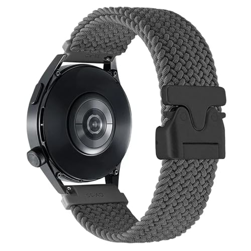 Image of YODI Parachute Buckle Strap Band Compatible With Redmi Watch 5 Lite Smartwatch Only, Braided design Classic Nylon Straps Accessories for Men and Women, Replacement Sport Strap Bands for Boys and Girls (BRAIDED-GREY)