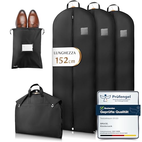 Bruce.® 3x Borsa Porta Abiti da Viaggio 152 x 60cm