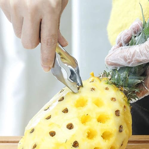 Image of 4 PCS Stainless Steel Corn Peeler 1 PCS .2 in 1 Watermelon Fork Slicer Spoon 1 PCS.Vegetable Scallion CUTTER1 PCS.Pineapple Eye Remover Tool 1 PCS.Combo