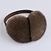 BOONJOVIA Unisex Real Mink Fur Earmuffs With Velvet Band Mens Womens Foldable Ear Warmer-Luxury Winter Fashion (Light Brown)