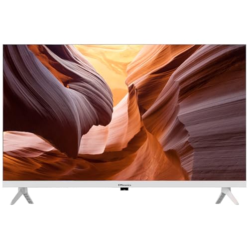 EMtronics 32 inch HD LED TV White with Freeview HDMI USB Media Player Coaxial AUX PVR Recording