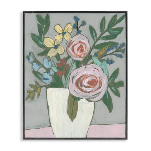Mixed Rose Bouquet Abstract Floral, 24 x 30 Inch Framed Giclée Print