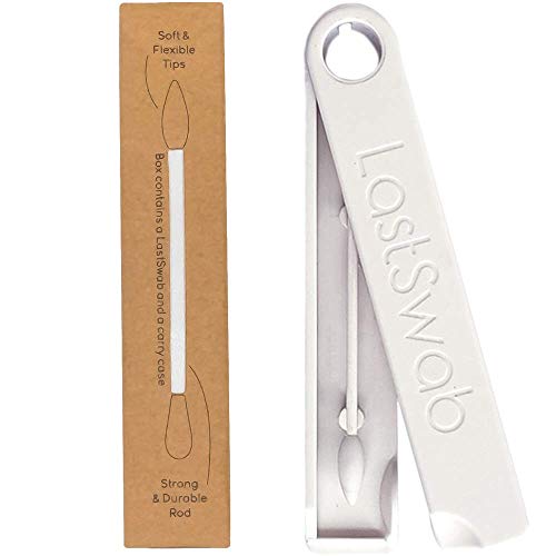 LastSwab Beauty Reusable Cotton Swabs for Makeup Removal by LastObject - Eco friendly q tips - Pointed q tips - Easy to Clean - Designed in Denmark