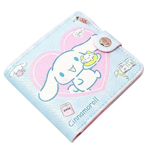 Citrine Garden Cute Cartoon Tri-Fold Wallet for Women - PU Leather Small Clutch with Kiss Lock Coin & Card Pouch. (cinmac)