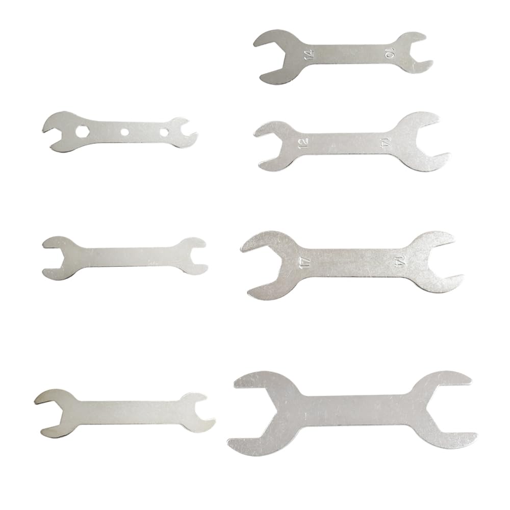 Yuauy Double Ended 1.5-2mm Thin Brake Wrench adjusting Offset bolts Wrench Bicycle Tool Kit Spanner Cone Wrench Bike Cycling 5.5mm thru 24mm 7 sizes