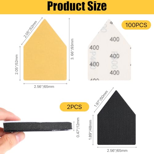 Feuilles abrasives pour poncer les angles difficiles avec tampons d'interface - 2