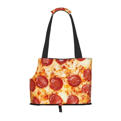 Xsovgoi Pet Carrier Purse, Pizza Dog Tote Bag Carrier, Pet Cat Tote Bag