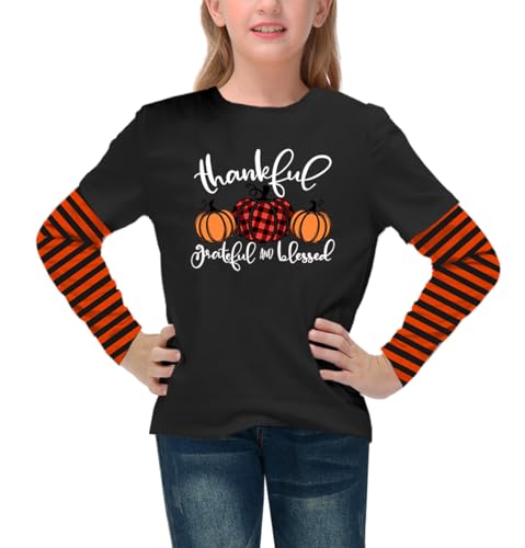 Image of Remimi Unisex Kids Christmas Long Sleeve Shirt Xmas Print Stripe Shirts 2-12 Years