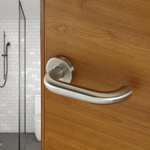 Image of LAPO Bathroom Latch Lock Set | 45x45mm Lock Body | Keyless Operation | Suitable for 30-50mm Door | Brass Latch | Matt Finish | Dual Side Fit | Easy Screw Fitting | 3 Years Warranty | CMH-6T