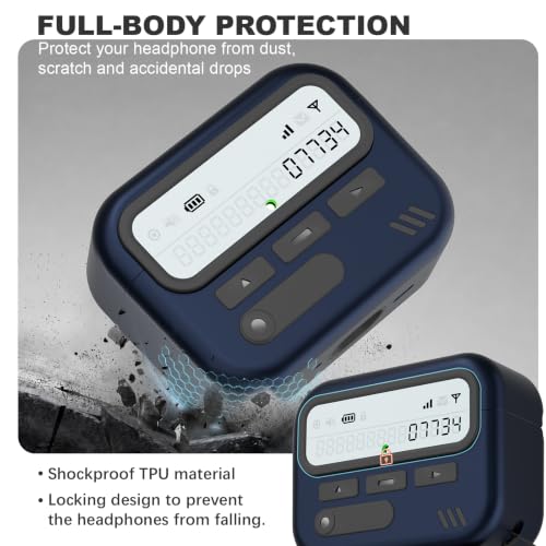 Image of for AirPod Pro 3 Case with Safty Lock,Retro Inspired Pager Style(Deep Blue)