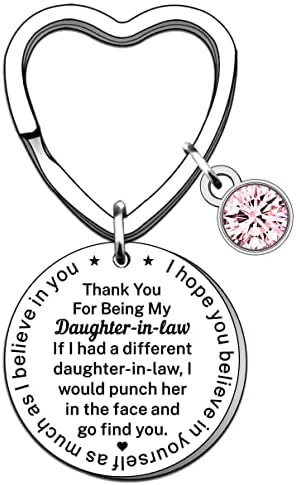 TTOVEN Daughter in Law Gifts Daughter in Law Keyring for Daughter in Law Birthday Gifts