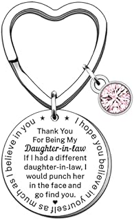 TTOVEN Daughter in Law Gifts Daughter in Law Keyring for Daughter in Law Birthday Gifts