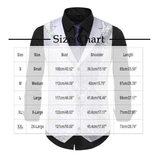 Men's Shiny Vest Notch Neck Slim Fit Sequin Suit Waistcoat Casual Sparkly Formal Vests Tuxedo for Wedding Party Prom3
