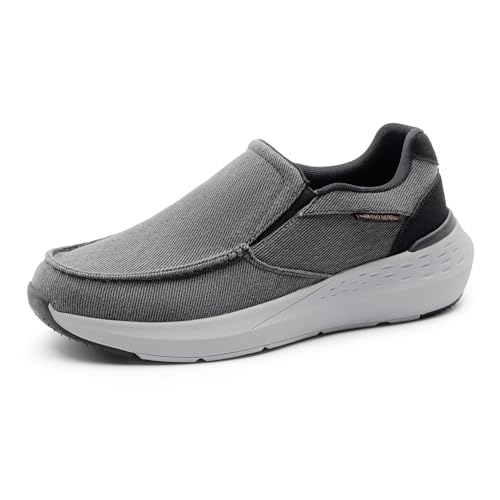 Bruno Marc Men's Loafers Slip-on Casual Walking Shoes Comfortable Canvas Sneakers 8 Black