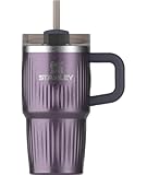 Stanley Quencher - Vaso H2.0 con asa y pajita, 591 ml, tapa de 3 posiciones, soporte para vasos compatible para viajes, vaso de acero inoxidable aislado, sin BPA, brillo de glicina estriada