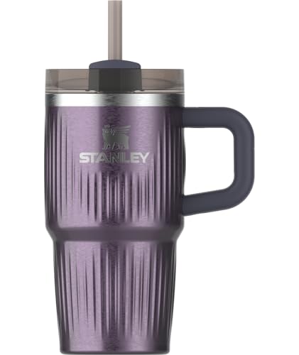 Image of STANLEY Quencher H2.0 Tumbler with Handle and Straw 20 oz | Flowstate 3-Position Lid | Cup Holder Compatible for Travel | Insulated Stainless Steel Cup | BPA-Free | Fluted Wisteria Shine