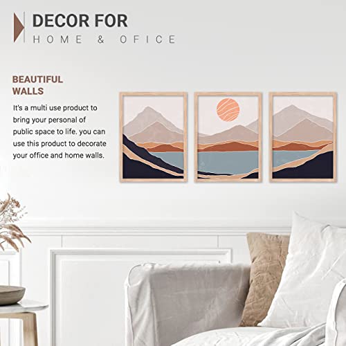 Image of kotart Modern Wall Art Framed Painting for Wall Decoration - Wall Paintings for Living Room, Bedroom - Big Size Wall Painting for Wall Decor (Multi, Framed) Set of 3 (Art 2, 10x13 inch)