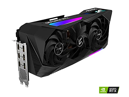 Image of GIGABYTE AORUS GeForce RTX 3070 Ti Master 8G Graphics Card, MAX-Covered Cooling, 8GB 256-bit GDDR6X, GV-N307TAORUS M-8GD Video Card