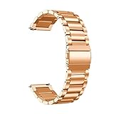 Replacement 3 Beads Stainless Steel Bands for Fossil Q Wander Gen 2 Touchscreen Smartwatch (Rose Gold)