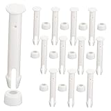 Broche de connecteur - vous recevrez 12 pièces de rechange pour joints et joints de piscine en plastique pour les joints de connexion, la longue broche relie le joint en t au tube de cadre rond de la piscine et la bague d'étanchéité empêche l'eau de pénétrer dans le tube de cadre et de provoquer de la rouille, connecteur de piscine