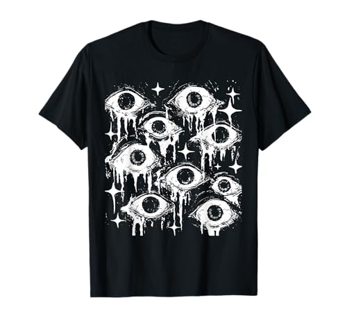Weirdcore Eyeballs Goth Witch Goblincore Dark Cottagecore T-Shirt