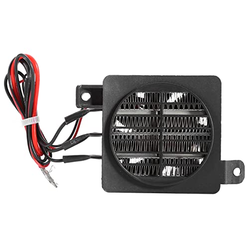 PTC Fan Heater,Thermostatic Ceramics Fast Heating Air Dehumidification DC Fan Heater DIY Accessories for Small Space Culture Room(12V 150W)