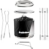 Solo Stove Bonfire Ultimate Bundle 2.0 | حفرة النار بدون دخان ، حامل ، مأوى ، درع ، غطاء ، مقبض ، أعواد & أمبير ؛ أدوات ، إكسسوارات تخييم محمولة ، حرق الخشب ، الفولاذ المقاوم للصدأ ، H: 16.75in x Dia: 19.5in