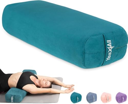 Yes4All Triple-Layer Sponge Yoga Bolster Pillow for Restorative Y...