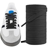UamGlsob 5/40.6 cm bawełniane sznurowadła do butów Adidas Samba, wymienne sznurówki do butów piłkarskich, Czarny, 54"/140cm