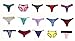 Morvia Variety Panties for Women Pack Sexy Thong Hipster Briefs G-String Tangas Assorted Multi Colored Underwear (10 Pcs, S)
