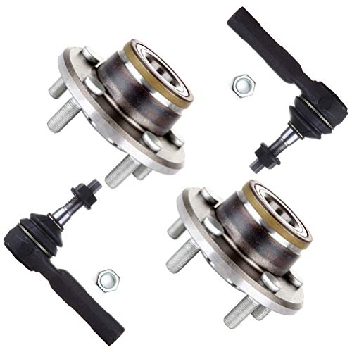 SCITOO 4pcs Suspension Kit Wheel Bearing For 2006-2010 For Dodge Charger 2008-2010 For Dodge Challenger 2005-2010 For Chrysler 300 - Includes Wheel Bearing and Hub Assembly, Outer Tie Rod End