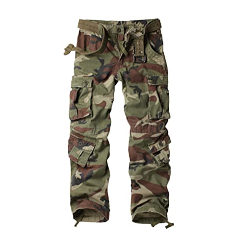 Pantalon cargo 8 poches homme coton camouflage baggy tactique décontracté 41-44.5
