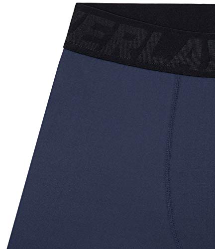 PowerLayer Men's Running Workout Thermal Compression Base Layer Leggings Tights - Navy Eclipse, M - Image 3