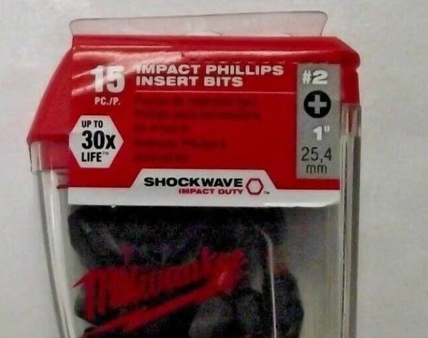 MILWAUKEE ELEC TOOL 48-32-5003 1" #2 Phil Insert Bit