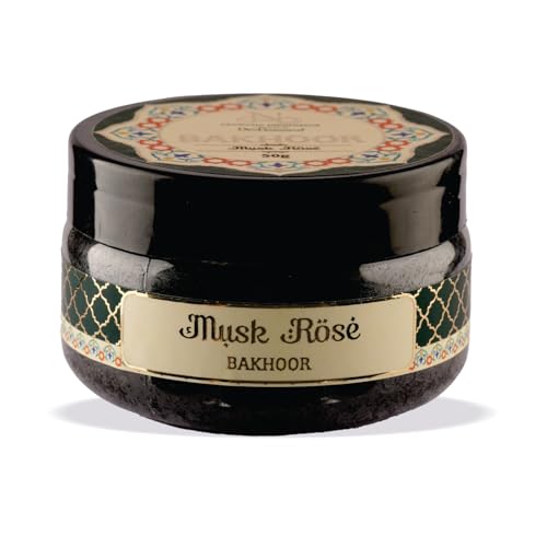 Image of Devdarshan Musk Rose Bakhoor (50g) Pack of 1| Premium Long-Lasting Oriental Aroma | Natural Resin for Home Fragrance, Meditation & Relaxation | Luxurious Scented Bakhoor