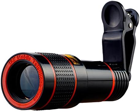 Phone Lens Zoom, ANARONA 12X Optical HD Cell Phone Camera Telephoto Lens with Universal Clip for iPhone X, 8, 7, 6s, 6, SE, Samsung Galaxy S9, S8, S7, S7 Edge and Most Smartphones