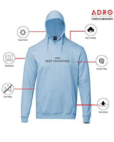 Image of ADRO Men Cotton Hooded Sweatshirt