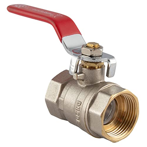 konst-install Kugelhahn Messing mit Hebelgriff 1", Innengewinde, bis zu 16 bar, Absperrhahn, Auslaufhahn, Wasserversorgung, Zentralheizung, Druckluftsysteme, leichte Montage Cover