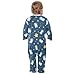 Emelivor Space Rabbits Stars Blue Baby Newborn One-Piece Pajamas Infant Footed Pjs with Zipper for Girl Boy Kids