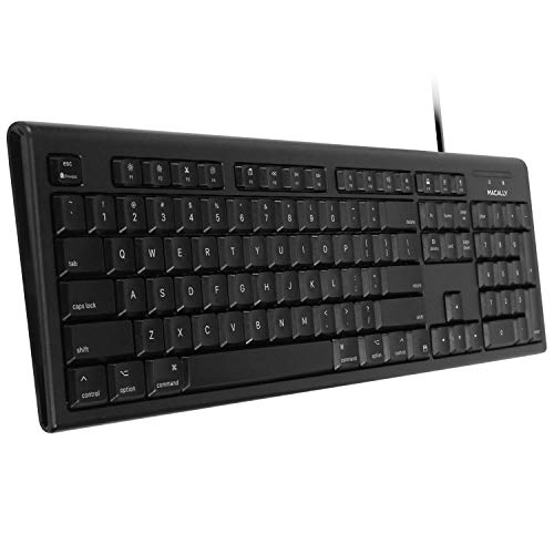Macally Mac Wired Keyboard and a Silent Wired Mouse, Ultimate Office Duo