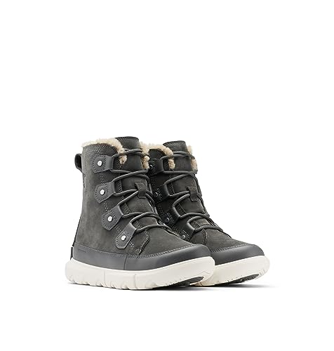 Sorel Explorer II Joan WP wasserdichte Winterstiefel für Damen, Grau (Grill x Fawn), 36 EU