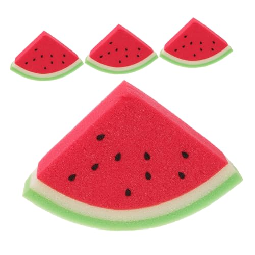 TIDTALEO ポータブル砂掃除ブラシ4個:ウォータースポーツ、バレーボール、ビーチ チャーに最適なスイカ型ビーチ砂消しゴム除去ツール