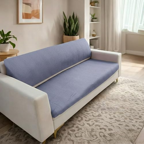 Image of Homerz Premium Velvet Sofa Cover Panel | Soft & Velvety Fabric | Rich Vibrant Colours | Sofa Protector for Living Room (Grey, 3 Seater, Seat Cover with Backrest)