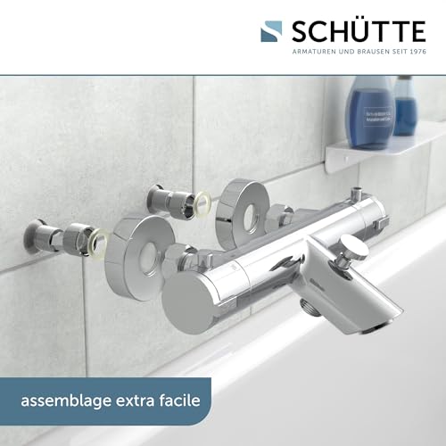 Mitigeur thermostatique de baignoire SCHÜTTE 52470 LONDON robinet chromé anti-brûlure - 7